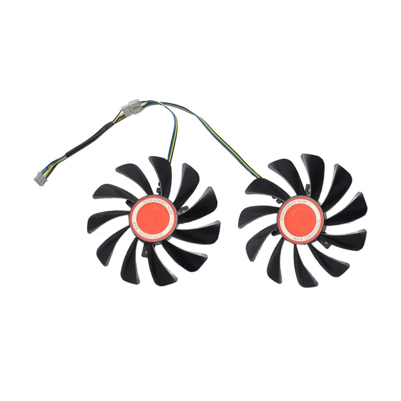 مروحة تبريد هواء GPU لبطاقة الفيديو بديلة متوافقة مع XFX لون عشوائي - Image 2