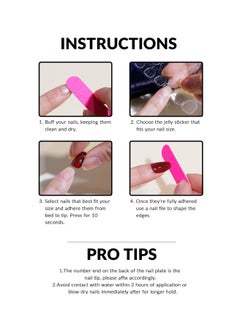 SCHAVO Pink Heart False Nails for Kids Girl  - Image 2