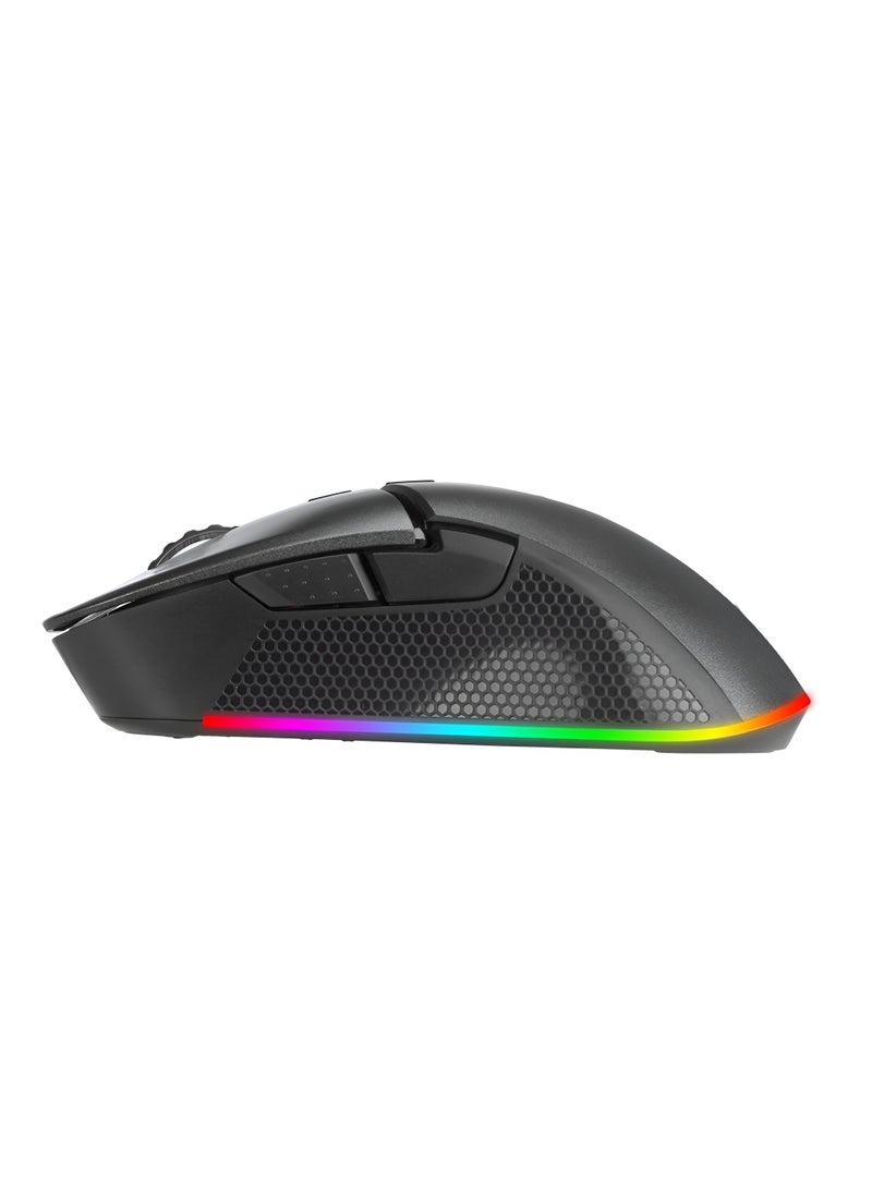 XTRIKE ME GM-310 Wired Gaming Mouse 6400 DPI Optical Sensor 7 Buttons RGB Backlight Programmable-BLACK - Image 4