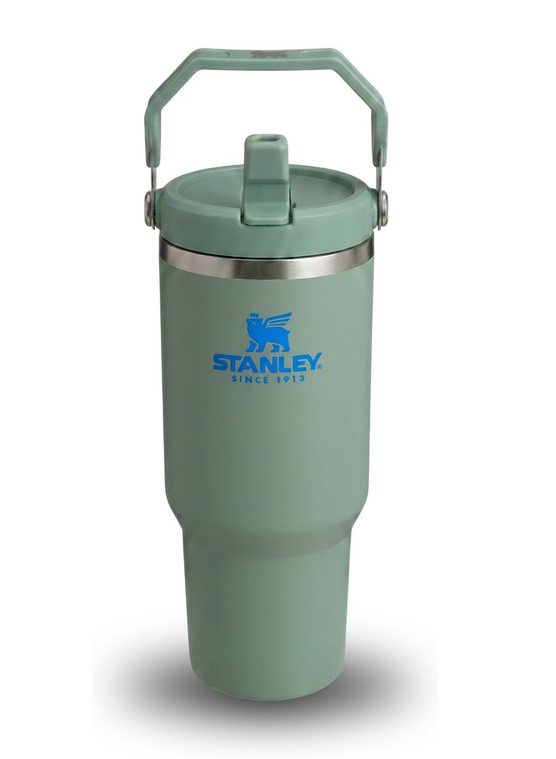 Stanley IceFlow 2.0 Fast Flow 30 oz Insulated Stainless Steel Tumbler with Handle – Leakproof BPA-Free Water Bottle with Twist-On Angled Spout Lid, Bay Leaf Green - Image 1