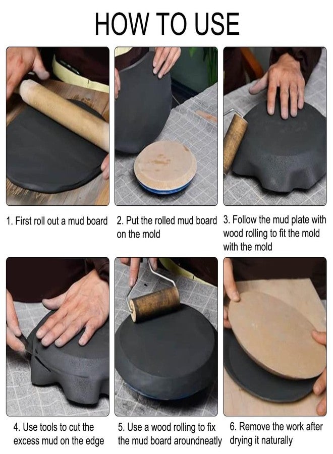 BENECREAT Pottery Tools Ceramic Plate Forming Mold, 10x0.6inch Round Concentric Geometric Figure Rail for DIY Ceramic Cutting and Printing Blank Modeling Mud Plate Forming - Image 5