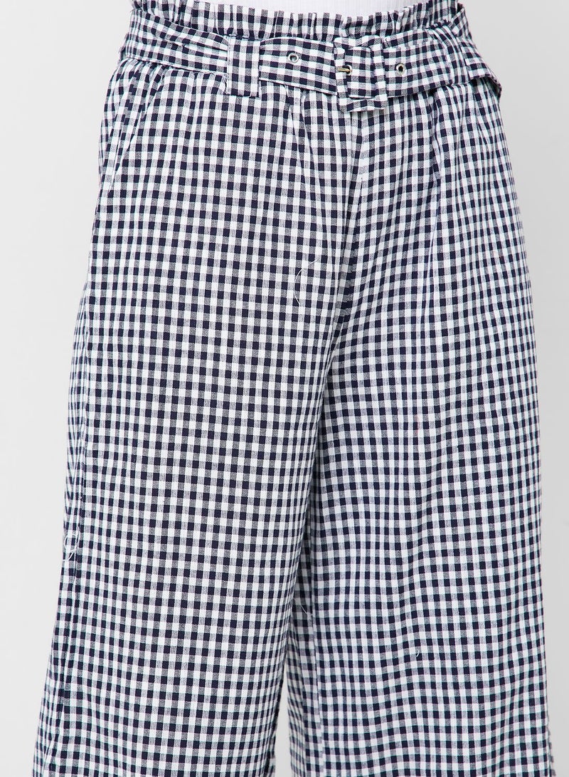 Cotton On Belted Gingham Print Pants  - Image 3
