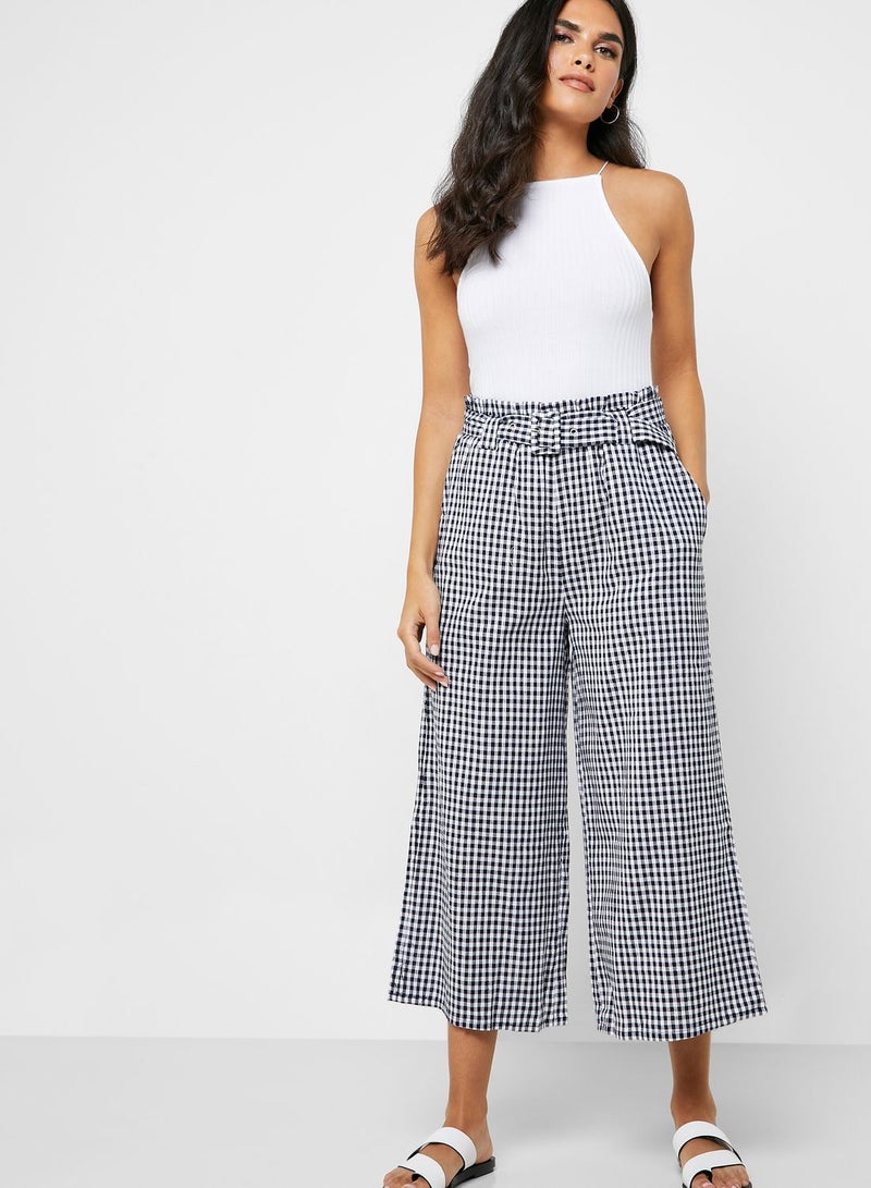 Cotton On Belted Gingham Print Pants  - Image 1