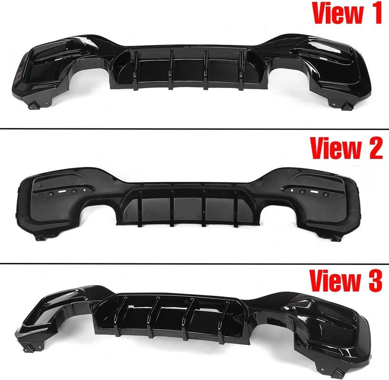 QASULER Carbon Fiber Look Rear Bumper Diffuser for BMW - Image 3