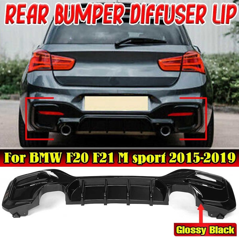 QASULER Carbon Fiber Look Rear Bumper Diffuser for BMW - Image 2