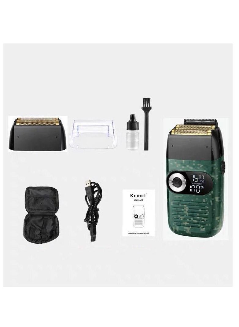 KEMI Rechargable USB Shaver Black Wet and Dry Mens ,Portable Electric Shaver Easy One Button Charging  - Image 2