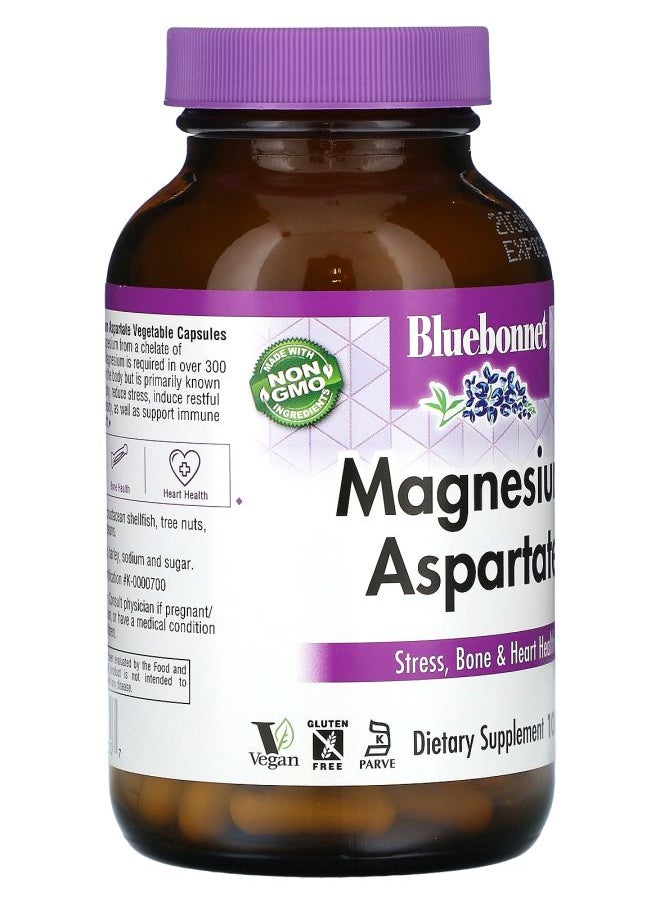 Bluebonnet Nutrition Magnesium Aspartate 100 Vegetable Capsules (200 mg per Capsule)  - Image 2