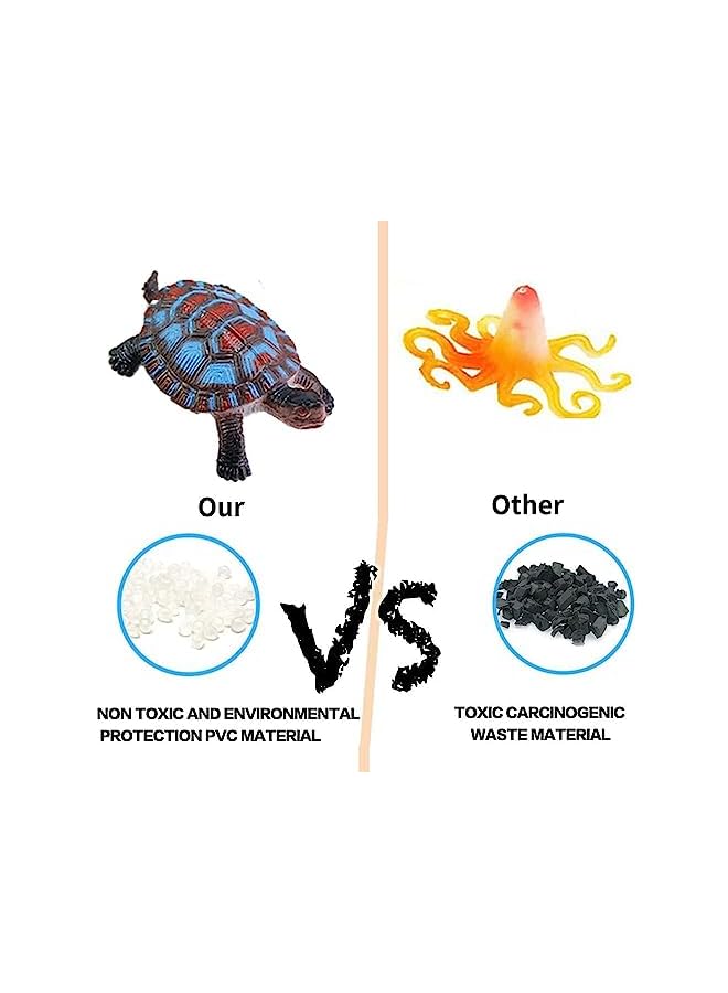 Excefore Pcs Turtle Figurines Toys, Durable Model Tortoise Toys, Realistic Small Tortoise, Miniature Figurines for Kids Toddler Bathtub, Party Ornaments - Image 4