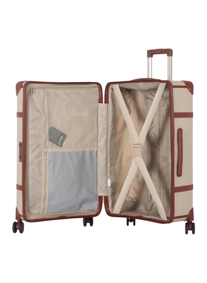 أفياتور طقم حقائب سفر بتصميم كلاسيكي فاخر مغطى بالجلد – قطعتان (28 و24 إنش) – مع غطائي حماية شفافين - Image 5