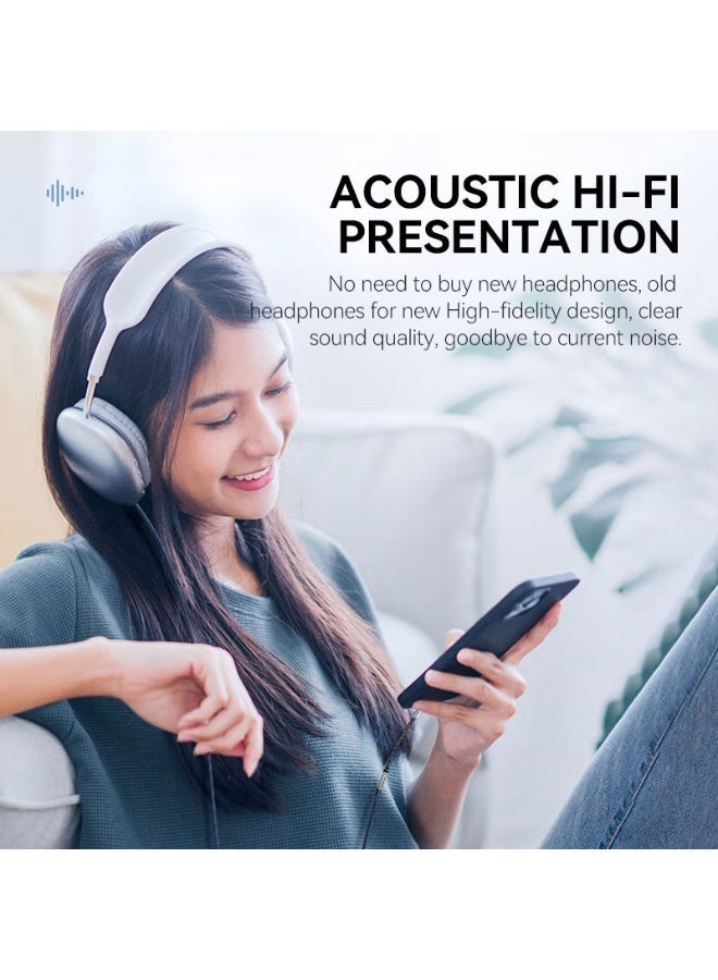 فيج جيج محول VegGieg USB-C ذكر إلى صوت 3.5 مم (OFC، مضفر، صوت عالي الدقة) أسود - Image 3