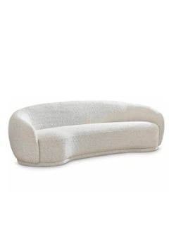 Wooden Twist Wooden Twist Snug Rounded Back Rich Modern Boucle 3 Seater Sofa  - Image 2