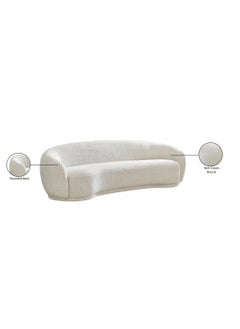 Wooden Twist Wooden Twist Snug Rounded Back Rich Modern Boucle 3 Seater Sofa  - Image 5