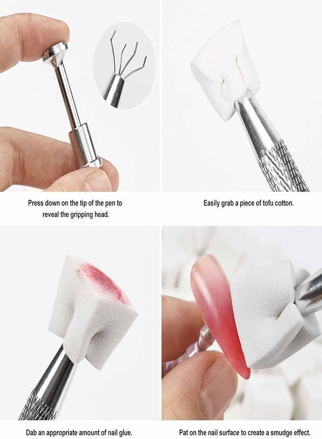 Ruby Face Rubyface 4 Claws Nail Sponge Metal Grabber, Grabbing Pen Manicure Nail Art Tools for Nail Sponges Blocks, Manicure Gradient Nail Art Sponges Nail Rhinestones for Nail Art Polish Makeup Application and Removal (1) - Image 4