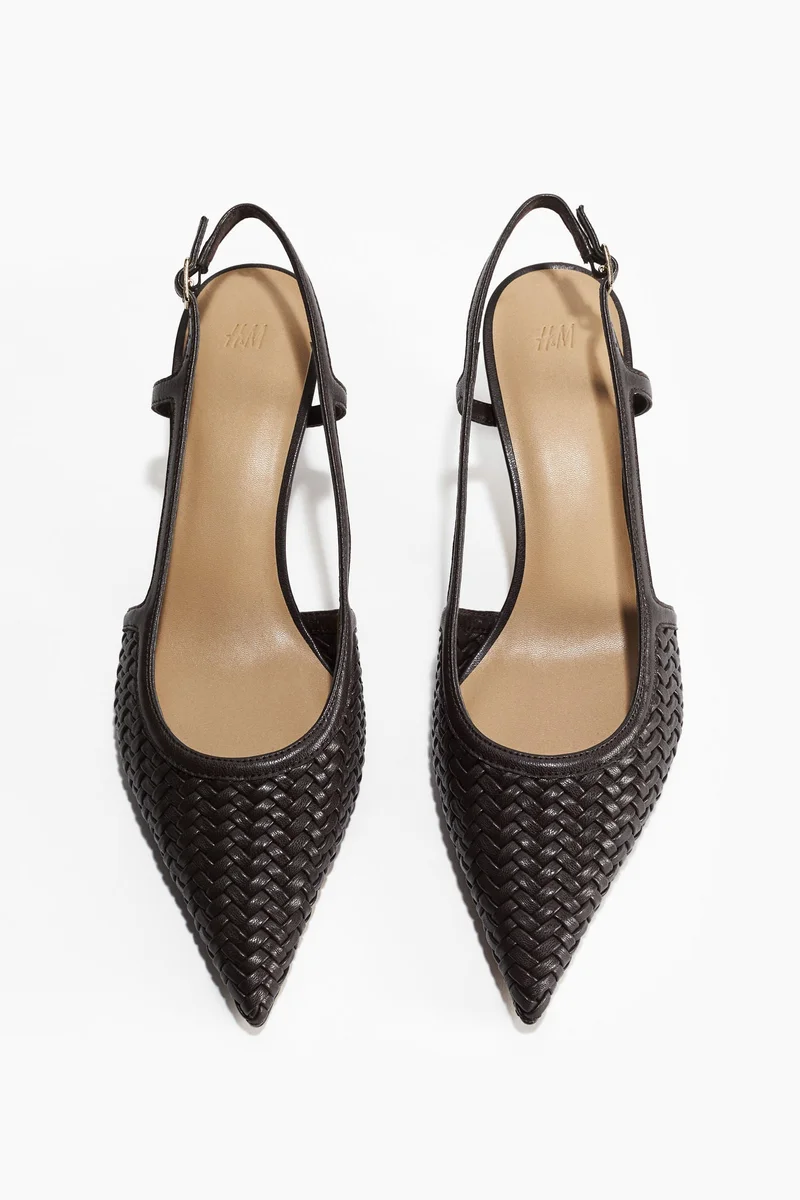 H&M Braided slingback court shoes