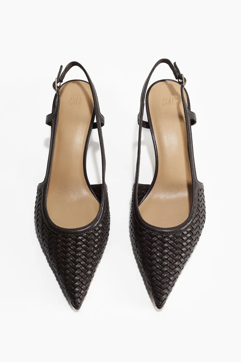 H&M Braided slingback court shoes