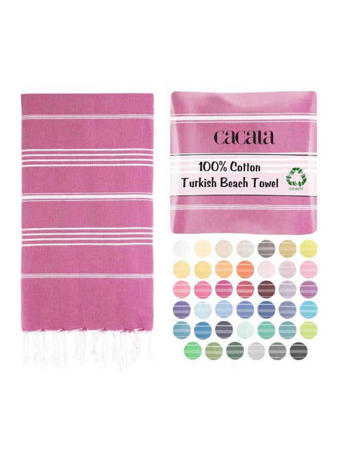 Cacala Pestemal Turkish Bath Towels 37x70%100 Cotton Fushia - Image 1