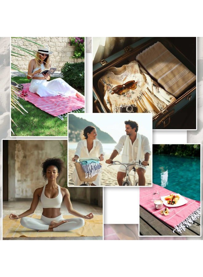 Cacala Pestemal Turkish Bath Towels 37x70%100 Cotton Fushia - Image 2