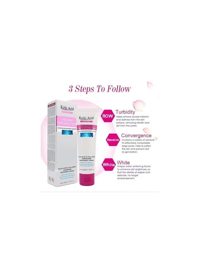 Kojic Acid Skin Lightening Cream, Underarm Cream, Intimate Area Dark Spot Remover, for Body, Underarms, Armpit, Knees, Legs and Inner Thigh Cream for Acanthosis Nigricans, Non-Greasy - Image 5