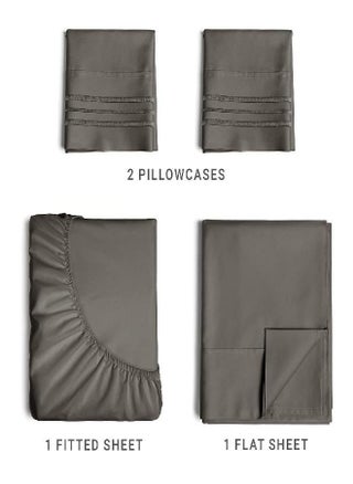 Full Size Sheet Set - Breathable & Cooling - Hotel Luxury Bed Sheets - Extra Soft - Deep Pockets - Easy Fit - 4 Piece Set - Wrinkle Free - Comfy - Dark Grey Bed Sheets - Full Sheets - Fitted Sheets - pzsku/ZAB08D562842B176DCB47Z/45/_/1693490896/fb0441de-62ce-452a-8046-fa25276cee3d