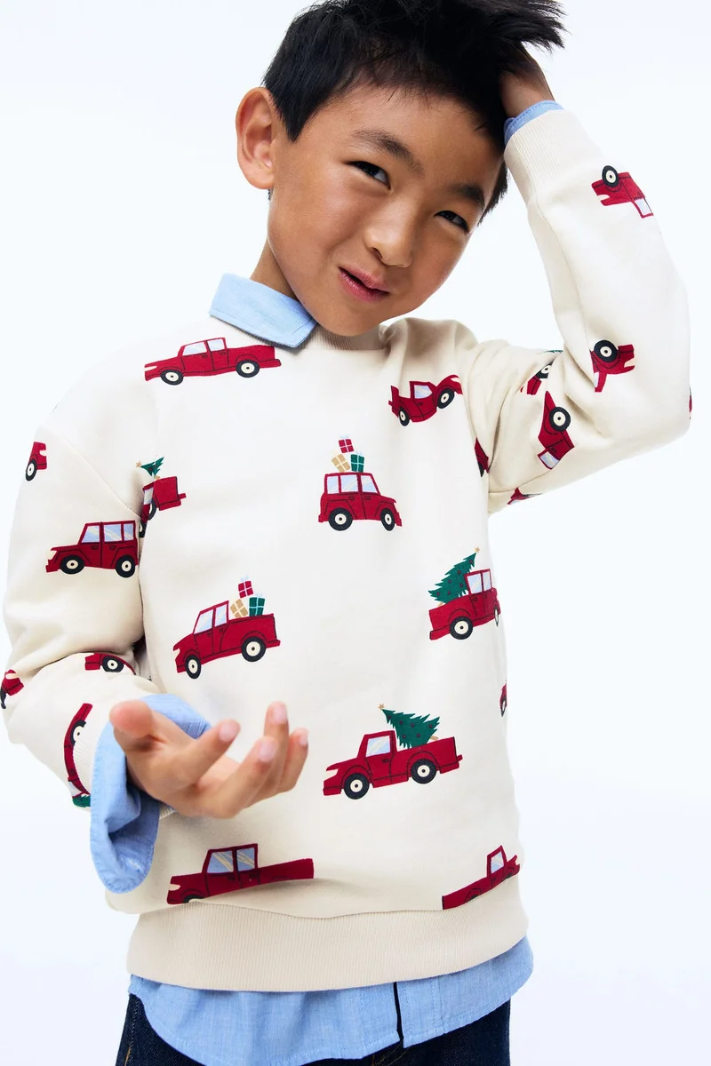 اتش اند ام بلوزة من القطن السميك