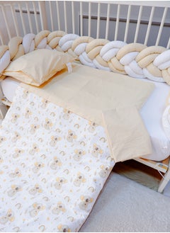 FUN MOMENT Baby Bed Braided Bassinet with Quilt, Pillow and Sheet  - Image 3