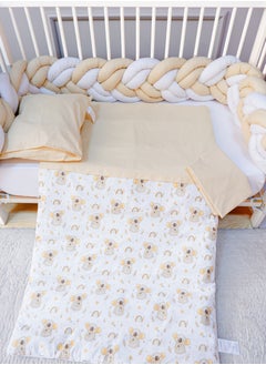 FUN MOMENT Baby Bed Braided Bassinet with Quilt, Pillow and Sheet  - Image 2