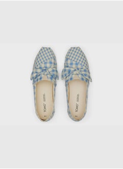 TOMS Alpargata 3.0 Island Blue Gingham-Bow Women's Slip-On Shoes  - Image 4