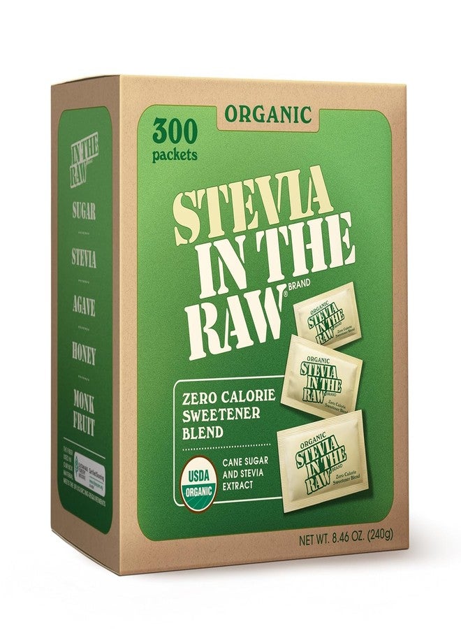 IN THE RAW Stevia In The Raw Organic Stevia Sweetener Packets, 300 Ct, Zero Calorie Stevia Sugar Substitute Packets, No Erythritol or Artificial Flavors, USDA Organic, Non-GMO Project Verified, Vegan - Image 1