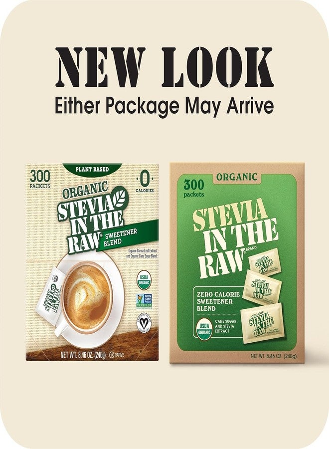 IN THE RAW Stevia In The Raw Organic Stevia Sweetener Packets, 300 Ct, Zero Calorie Stevia Sugar Substitute Packets, No Erythritol or Artificial Flavors, USDA Organic, Non-GMO Project Verified, Vegan - Image 5