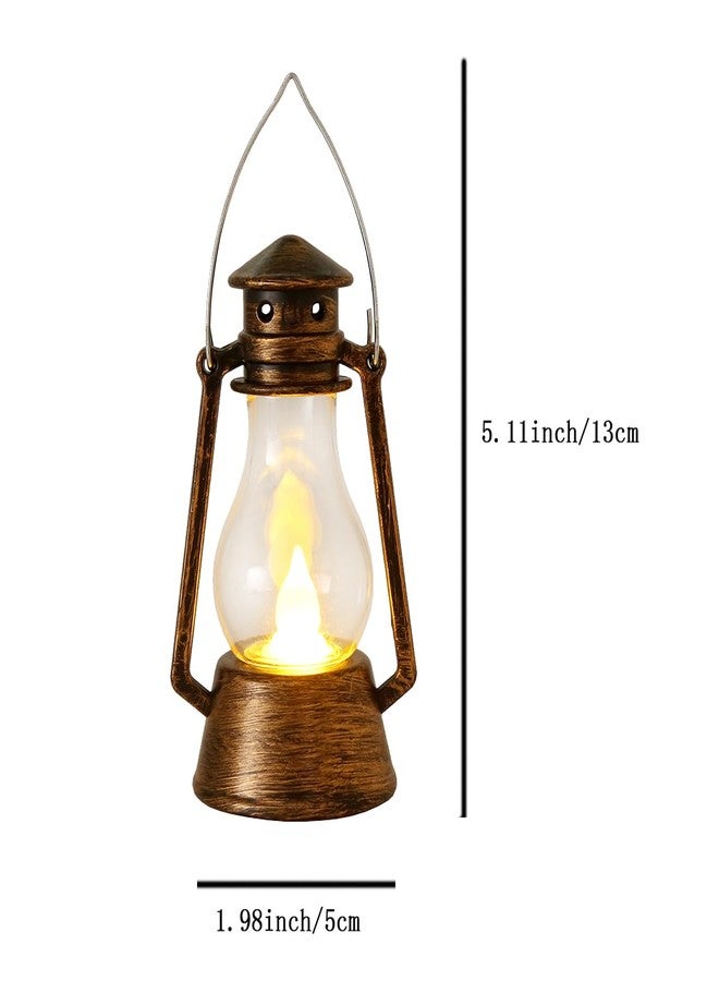 SSleng Mini Vintage Lantern Decor 12-Pcs LED Small Lanterns Indoor Decorative Outdoor Hanging Lantern Decorative Candle Lanterns Farmhouse Decor for Wedding Centerpiece,Halloween,Christmas Decorative - Image 4