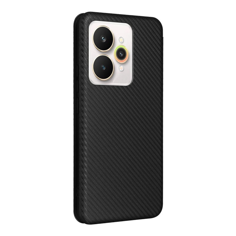 erorex For Realme 15 5G / Realme 15 Pro 5G Carbon Fiber Texture Flip Leather Phone Case(Black) - Image 3