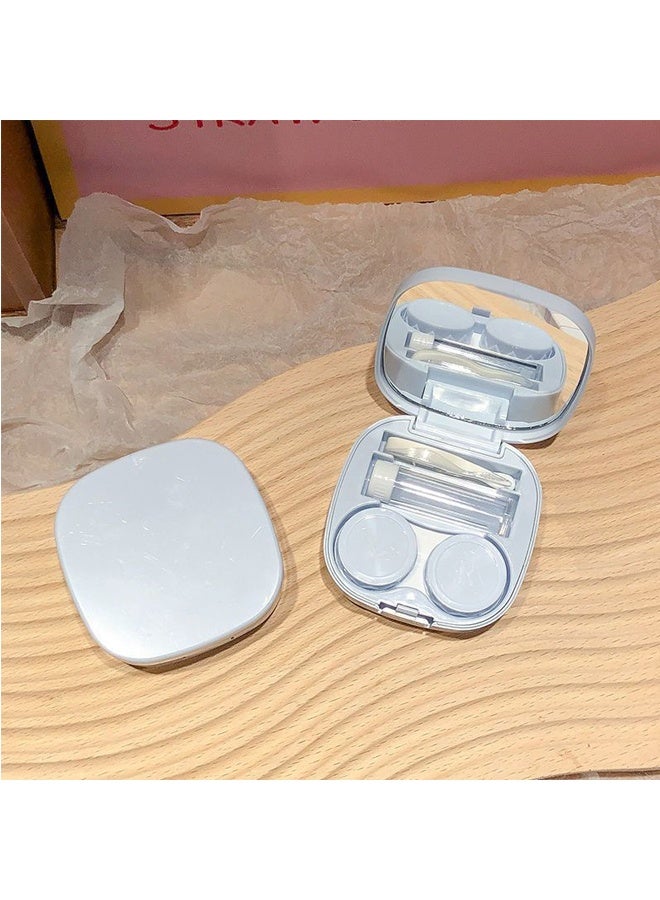 Contact Lens Case, Hard Travel Contact Lenses Box Holder Container Soak Storage Kit Cute With Mirror, Tweezers, Remover Tool Stick, Eye Contact Case Container - Image 1