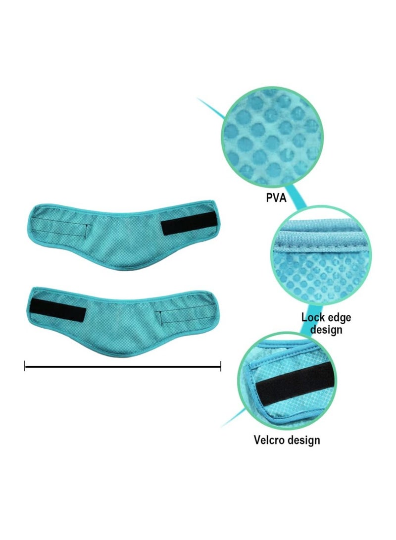 KASTWAVE Dog Cooling Collar, Green Pet Summer Cooling Collar Soft Adjustable Pets Cooling Ice Pad Heatstroke Prevention - Image 2