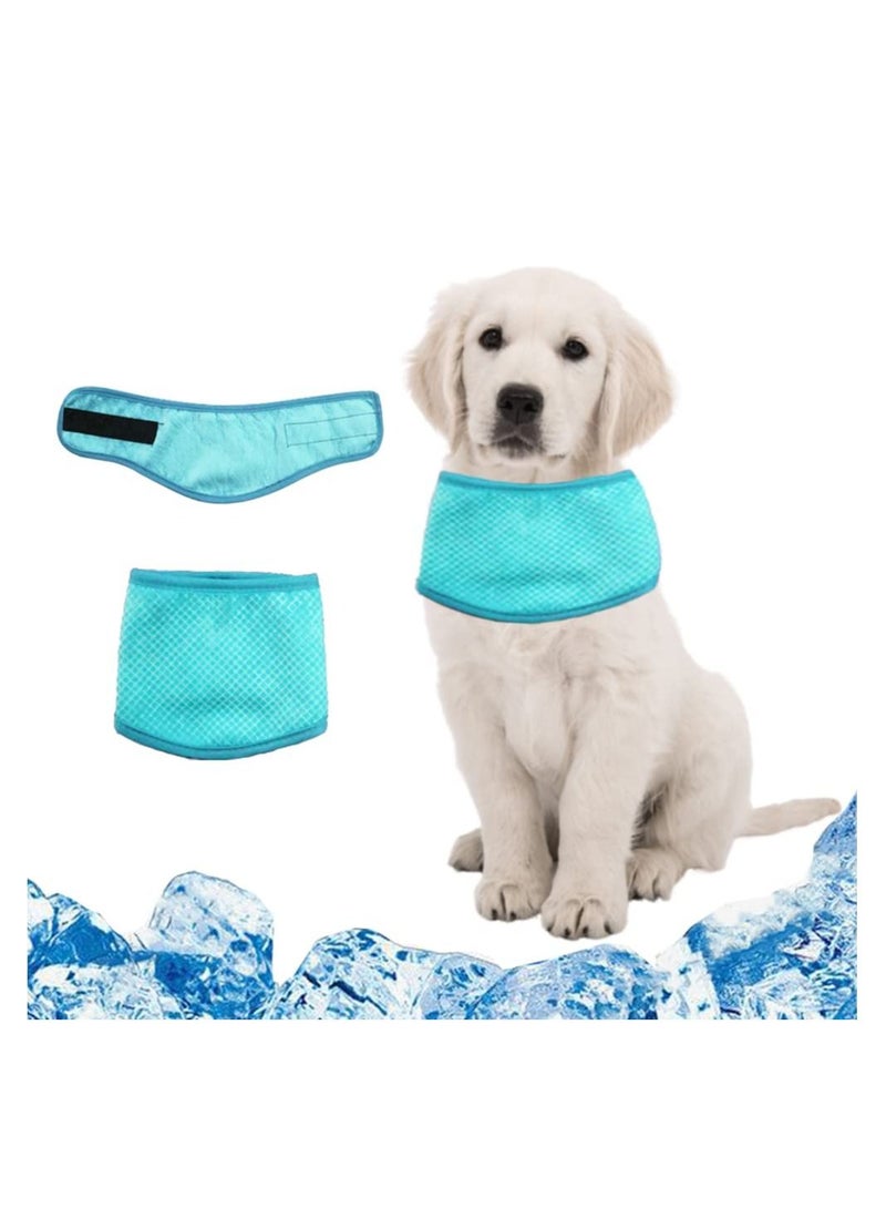 KASTWAVE Dog Cooling Collar, Green Pet Summer Cooling Collar Soft Adjustable Pets Cooling Ice Pad Heatstroke Prevention - Image 1