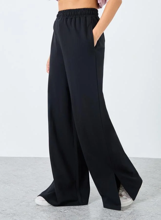 Styli High Rise Side Slit Hem Jogger