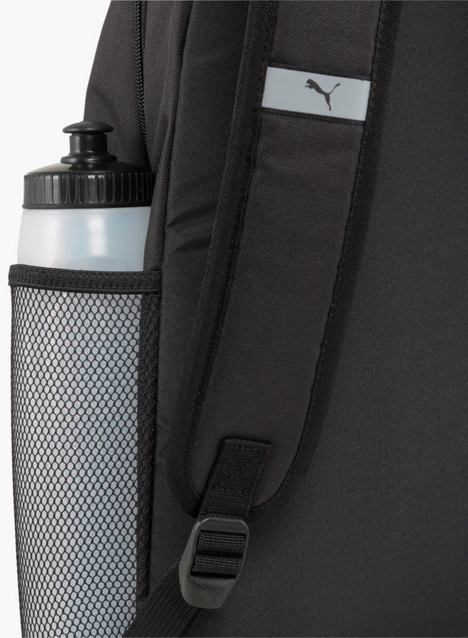 PUMA Logo Print School Backpack with Adjustable Straps and Zip Closure  - Image 4