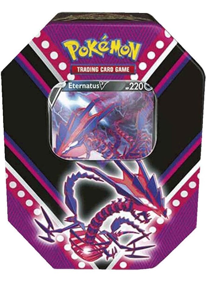 Pokemon TCG Pokémon Cards: The Original "V Powers" Metal Case - Eternatos V Edition - Collectible Trading Card Set. - Image 1