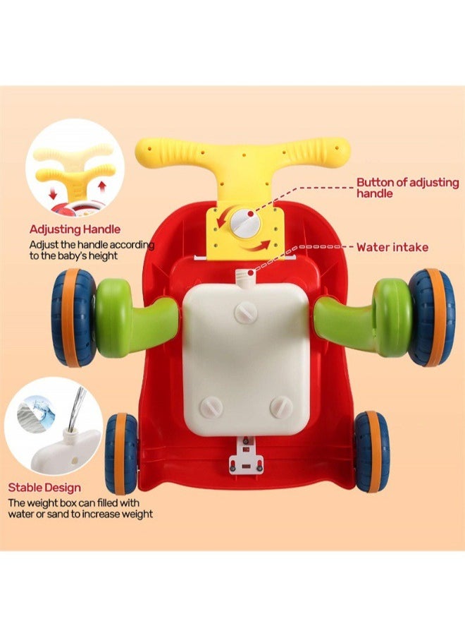 2-In-1 Multifunctional Sit-To-Stand Early Educational Child Activity Center Learning Baby Walker With Removable Play Panel, Music Learning Toy