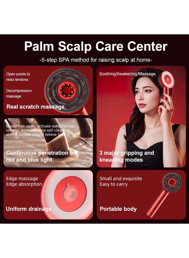 MAOGEDA Portable 2 in 1 Electric Scalp Massage Brush and Hair Oil Applicator Head Massager Scalp Applicator Brush for Hair Care Growth Medicinal Essential Oil Essence Refillable Brush Anti-Dandruff Exfoliation Treatment Essence Tube Home Use Hair Massage Brush - Image 3