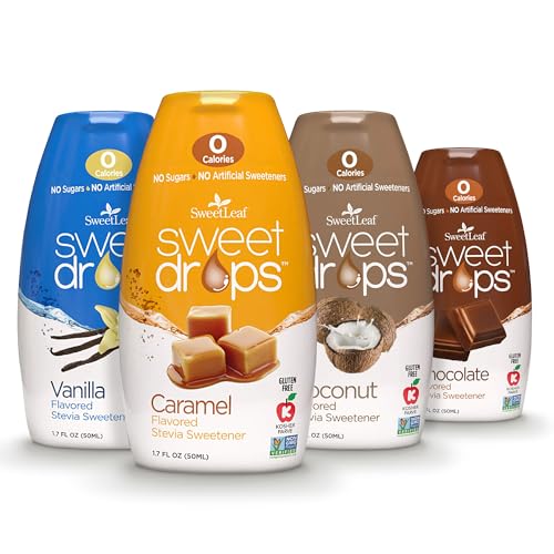 SweetLeaf Sweet Drops - Flavored Stevia Liquid Sweetener, Stevia Extract, Zero Calories, Gluten Free, Keto Friendly, Non GMO, Natural Flavor, Sugar Alternative - Variety Pack, 1.7 Fl Oz (Pack of 4) - Image 1