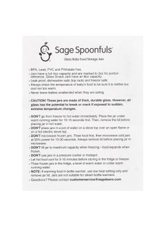 Sage Spoonfuls Sage Spoonfuls, Glass Baby Food Storage Jars, 6 Pack (4 oz) Each  - Image 2