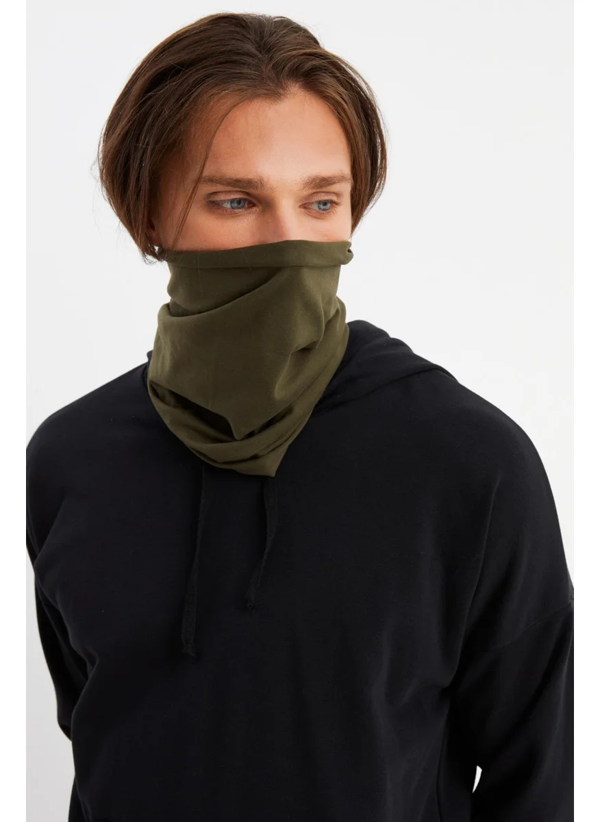 Butikgiz KHAKI Men's 4-function Protective Cotton, Flexible, Anti-Sweat, Bandana, Neck Collar, Buff, Mask