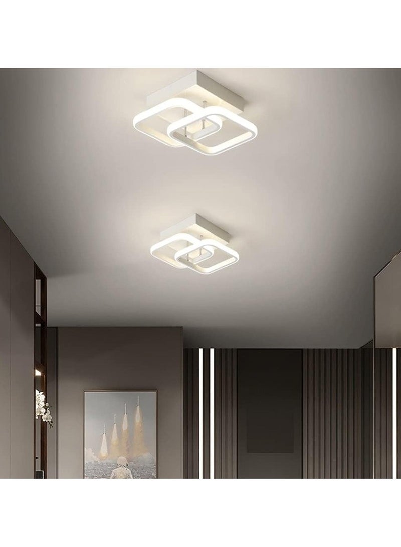 24cm Dimmable LED Flush Mount Ceiling Light Fixture, 22W 3000K/4500K/6000K Light Color Adjustable, Square Modern Ceiling Lamp  - Image 3