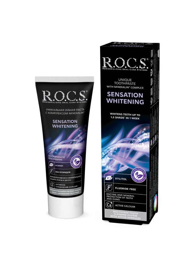 Rocs Toothpaste R.O.C.S. Sensation Whitening, extreme fresh 74 g - Image 1