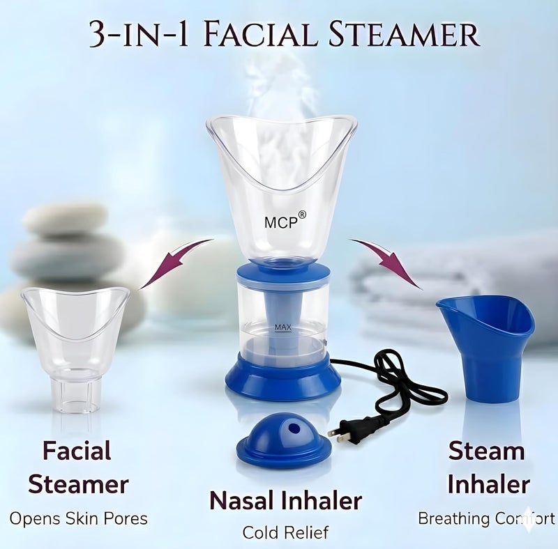 MCP Steam 3 in 1 Vaporizer,Steamer for cough and cold kids steam nose inhaler and facial vaporizer (White) - Image 5