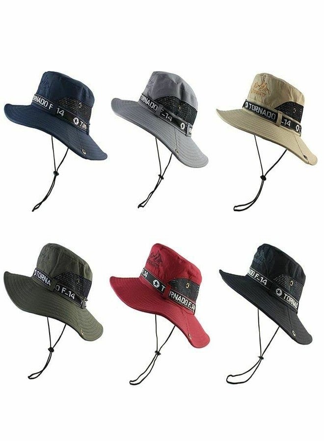 Niue Outdoor Fishing Hat Sun Protection Hat Mountaineering Hat Fisherman Hat Big Brim Hat Breathable Sun Protection Hat Foldable for Unisex (Black) - Image 5