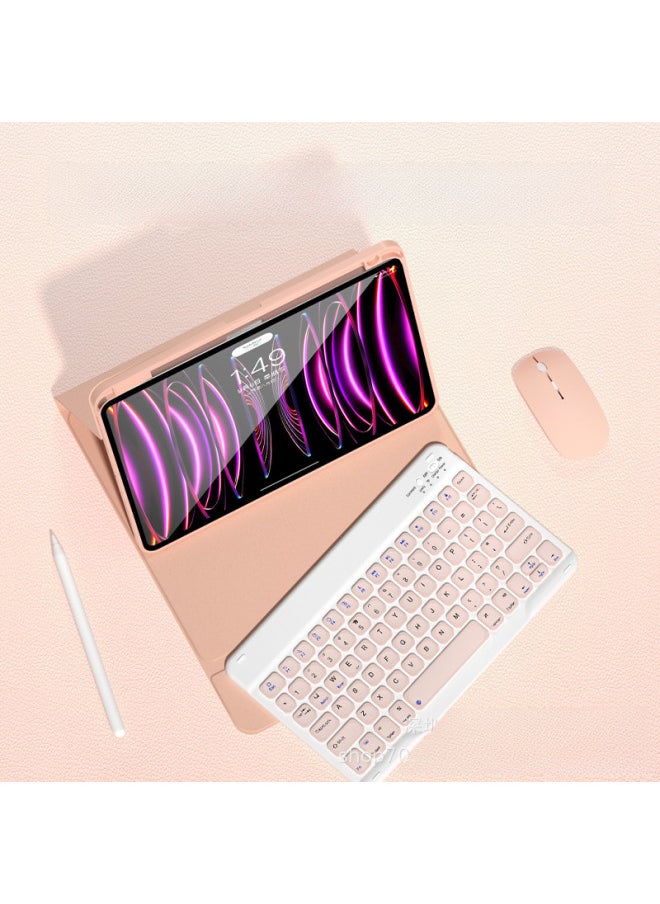 Generic Bluetooth Keyboard Case For Air5 Tablet 9.7 Silicone Anti-fall Pro11 Upper Pen Slot Ipad9 Protective Cover-Color:Black ]-Applicable Model:2018/2020/2021/2022ipad Pro11  - Image 3