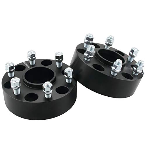 DCVAMOUS 2PC Black 6x55 Wheel Spacers 2 Inch with 14x15 Studs Compatible with Chevy GMC 6 Lug 6x1397 for 19992022 Silverado Sierra 1500 Tahoe 19882022 Suburban Yukon 1500 20192022 RAM1500