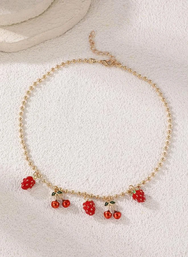 تايك تو عقد مزين بقلادات فواكه