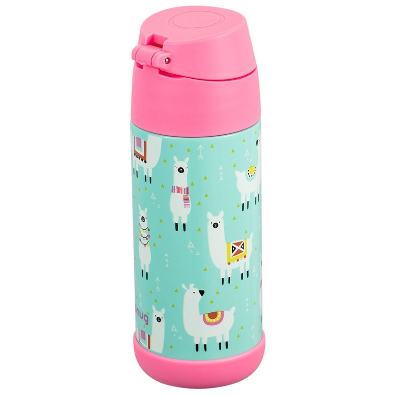 Snug Insulated Kids Water Bottle with Straw & Spout â€“ Double-Wall Stainless Steel, Leakproof, Easy-Flip Lid â€“ For School, Travel, Toddlers & Big Kids - Llamas, 12oz - Image 5